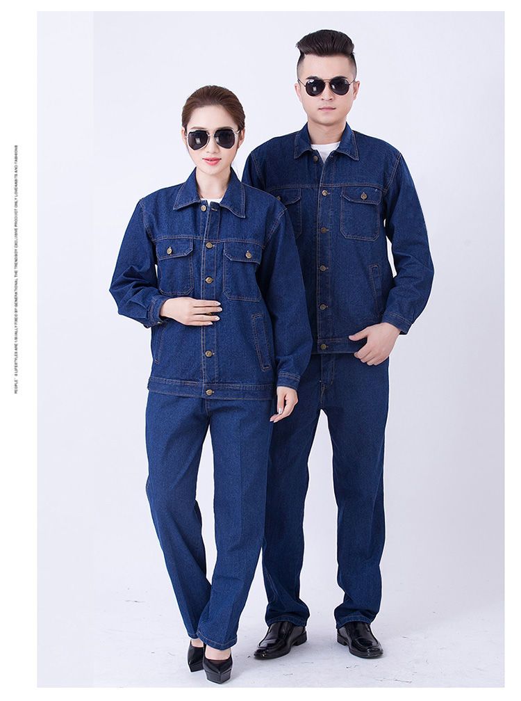 NZ023C 电焊牛仔工作服套装男焊工加厚防烫耐磨建筑工汽修劳保工作服裤子(图17)