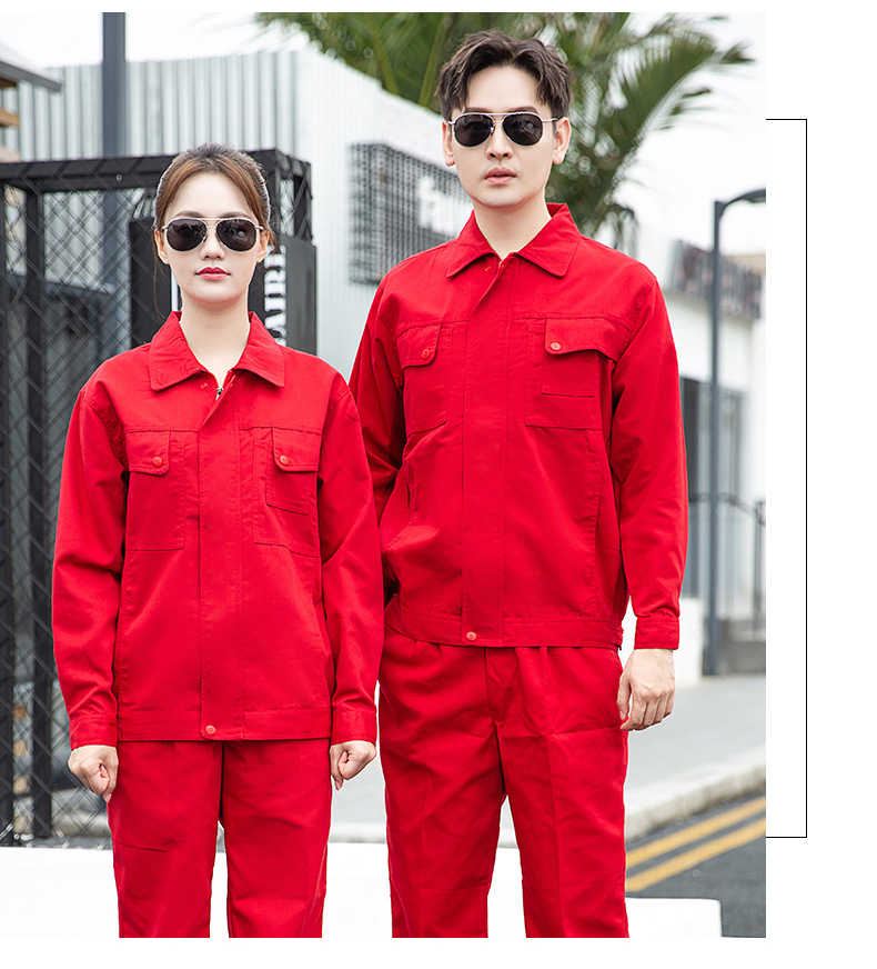 DM921 春秋长袖工装劳保服套装男耐磨耐脏工人车间工作服定制绣印字(图14)