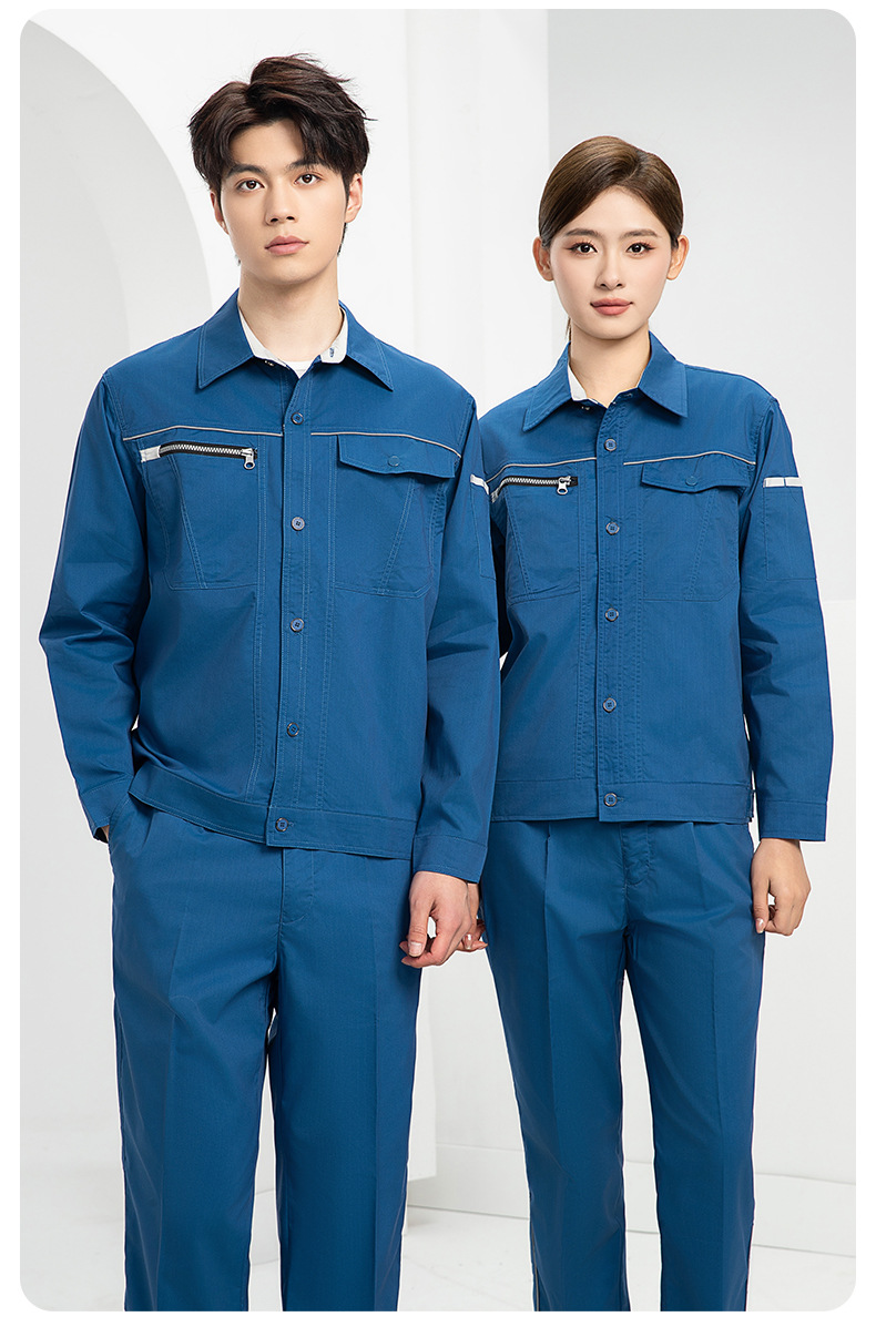 DL235D 夏季短袖高端工作服男薄款吸湿排汗工装汽修车间工厂劳保服定制(图19)