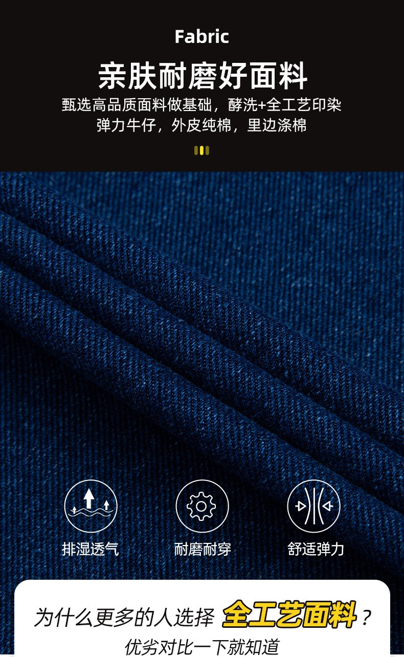 NZ2021 弹力牛仔透气耐磨工作服套装男电焊工机修防烫劳保服定制可印绣字(图3)