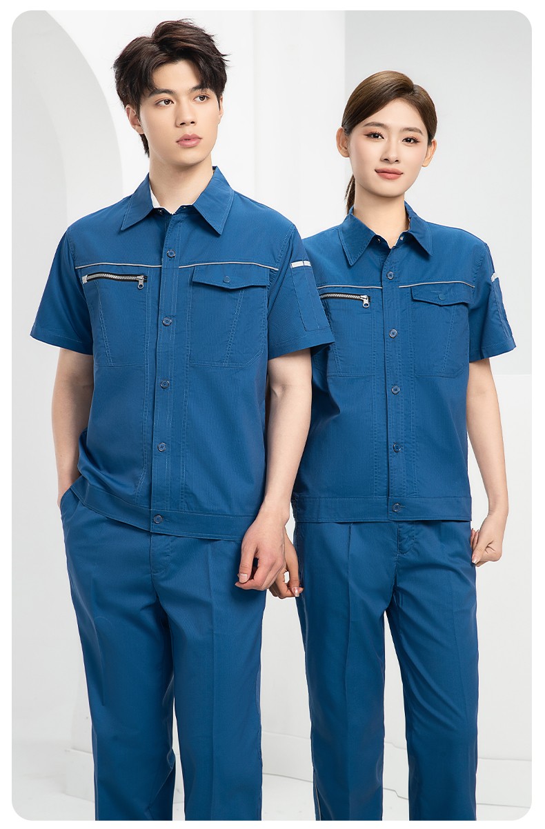 DL235X 高端夏季薄款长袖工作服定制印字薄款耐磨汽修工厂电焊车间劳保服(图14)