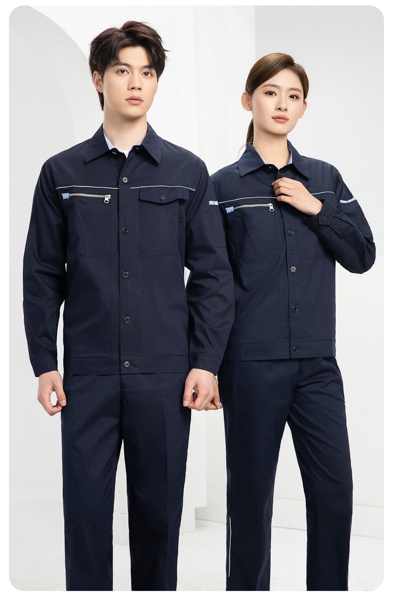 DL235X 高端夏季薄款长袖工作服定制印字薄款耐磨汽修工厂电焊车间劳保服(图18)