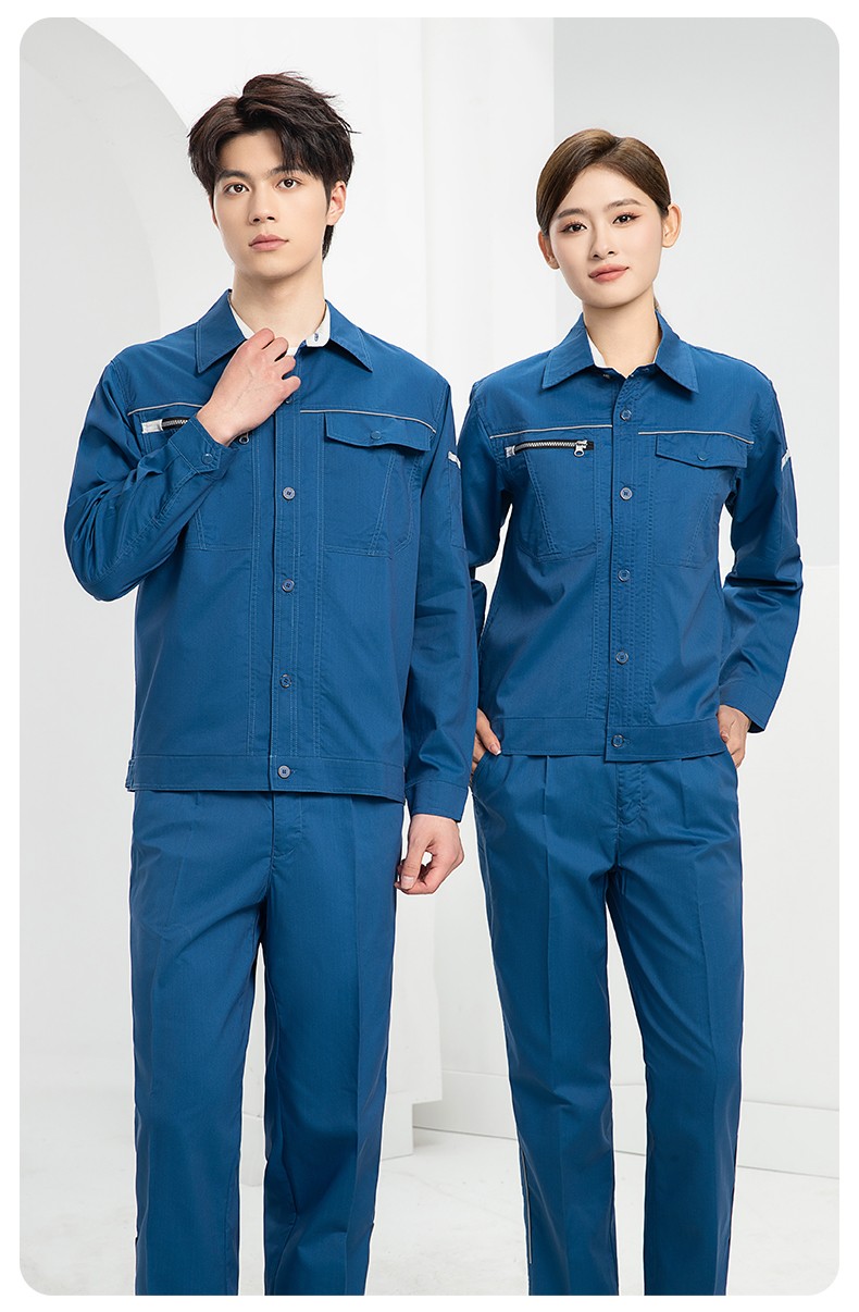 DL235X 高端夏季薄款长袖工作服定制印字薄款耐磨汽修工厂电焊车间劳保服(图20)