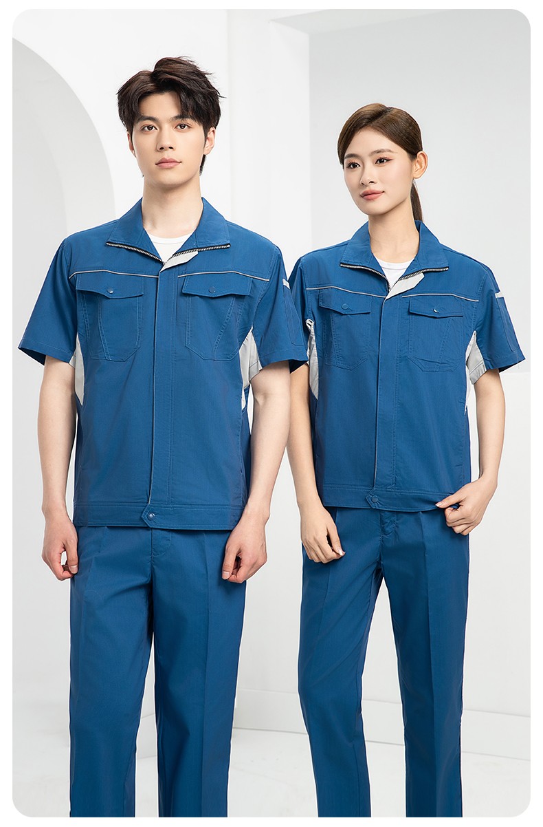 DL237X 夏季薄款竹纤维长袖工作服定制男薄款耐磨汽修工厂电焊车间劳保服(图15)