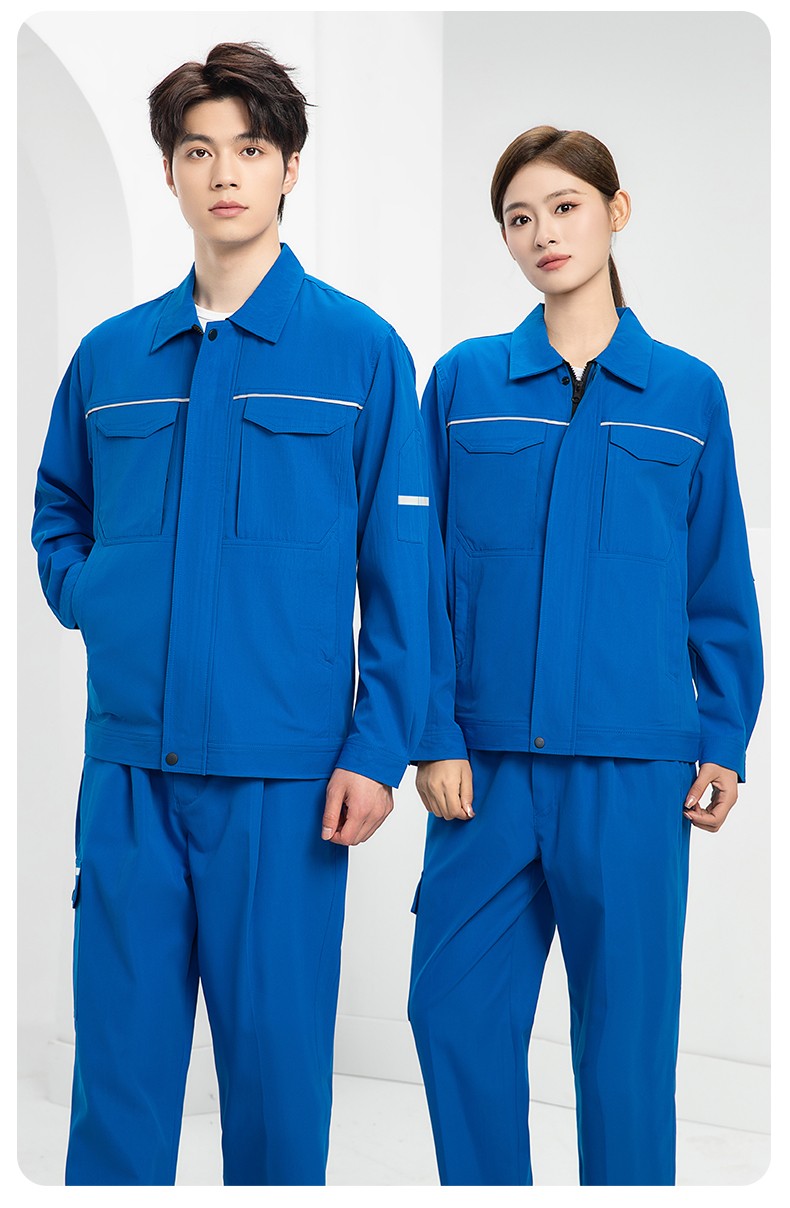 DM242X 夏季长袖工作服男套装耐磨工厂车间厂服建筑施工劳保服汽修服定制(图17)