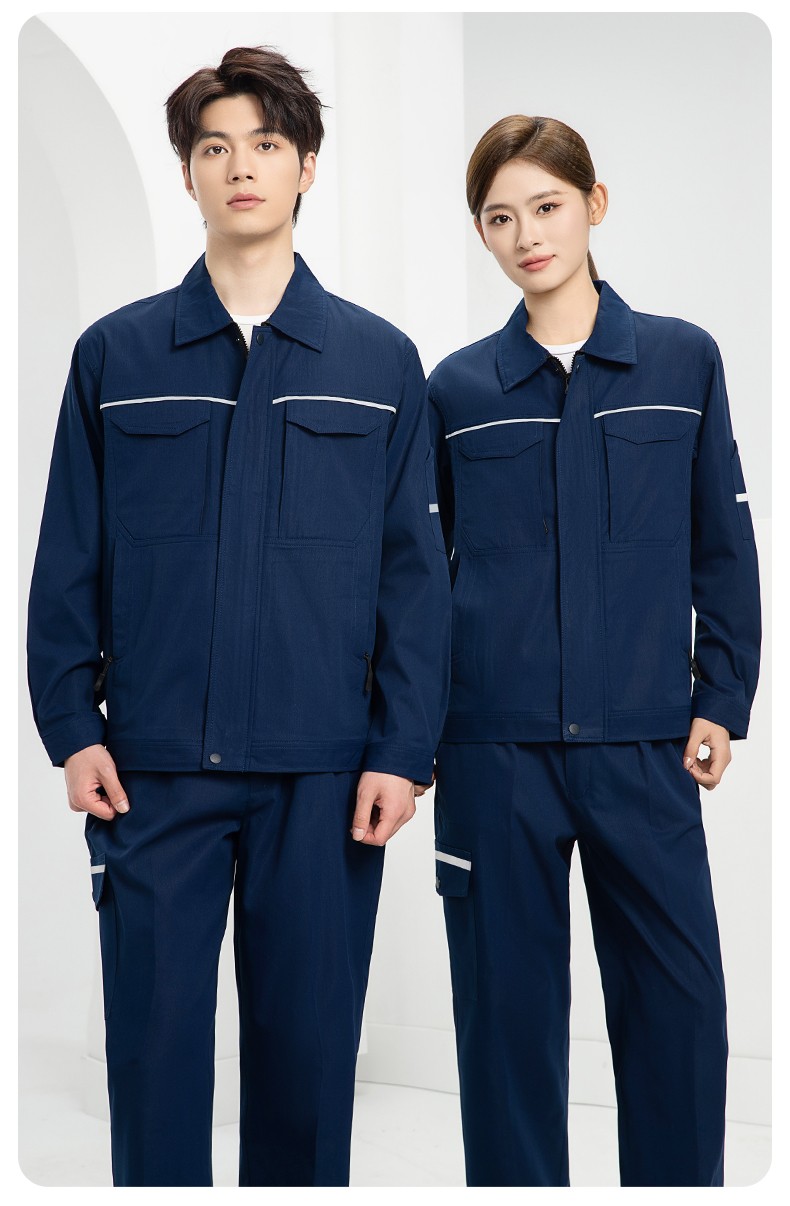 DM242X 夏季长袖工作服男套装耐磨工厂车间厂服建筑施工劳保服汽修服定制(图20)