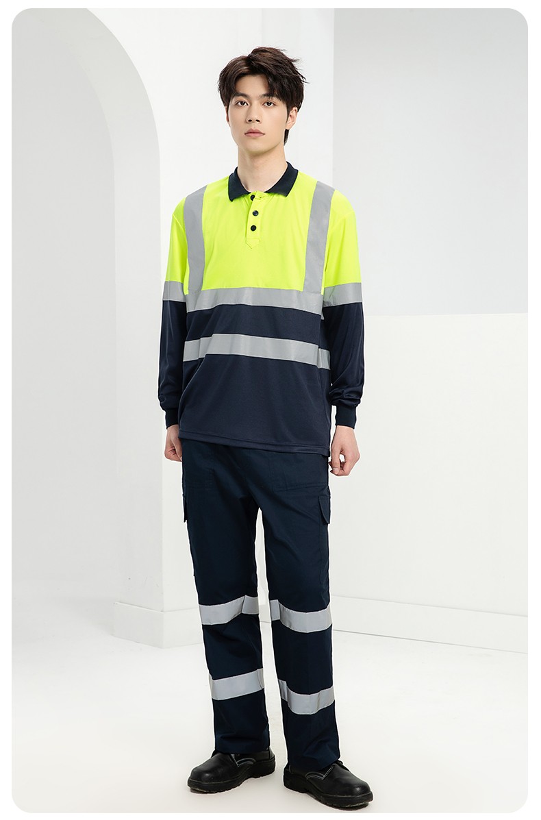 SG2119D 夏季速干短袖工服反光条薄款透气POLO文化衫车间机修工装(图15)