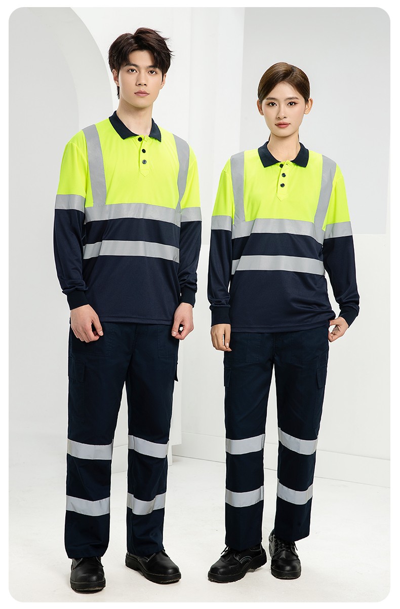 SG2119D 夏季速干短袖工服反光条薄款透气POLO文化衫车间机修工装(图16)