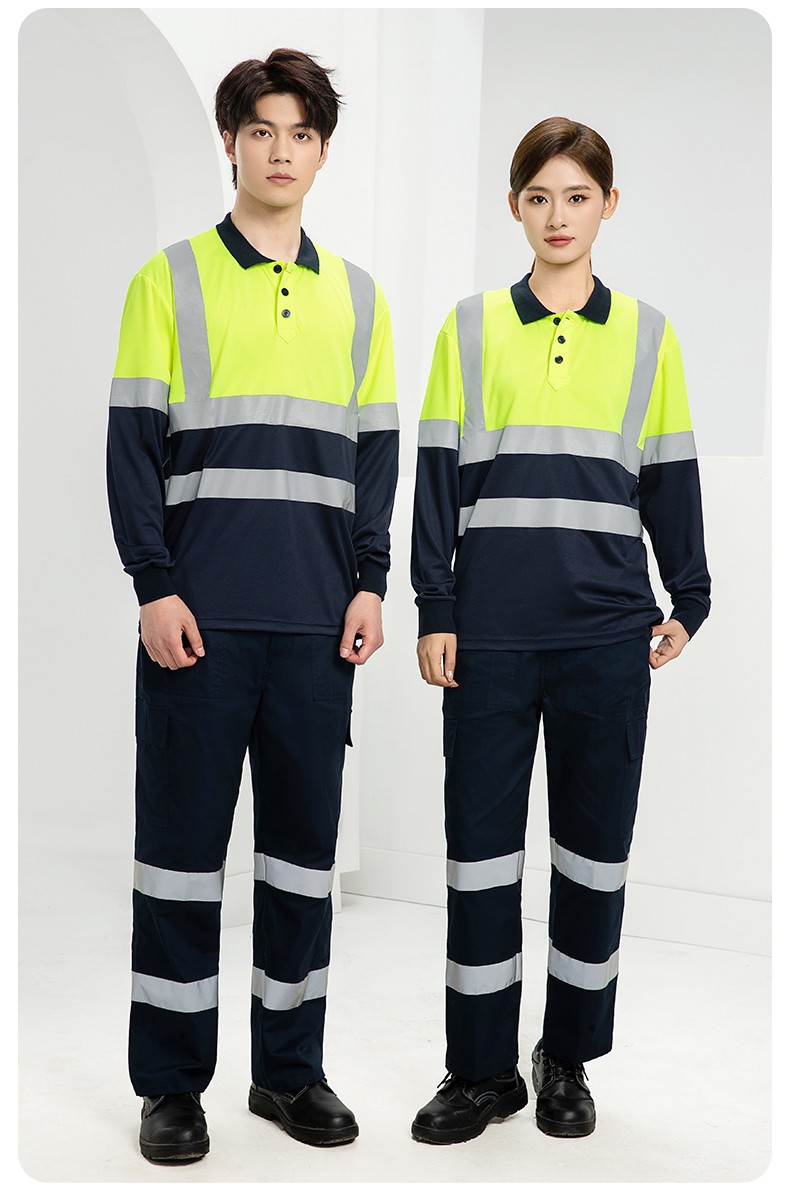 SG2119X 夏季速干长袖工服反光条薄款透气POLO文化衫车间机修工装(图13)