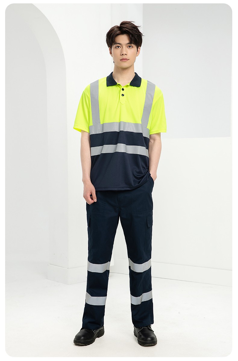 SG2119X 夏季速干长袖工服反光条薄款透气POLO文化衫车间机修工装(图16)