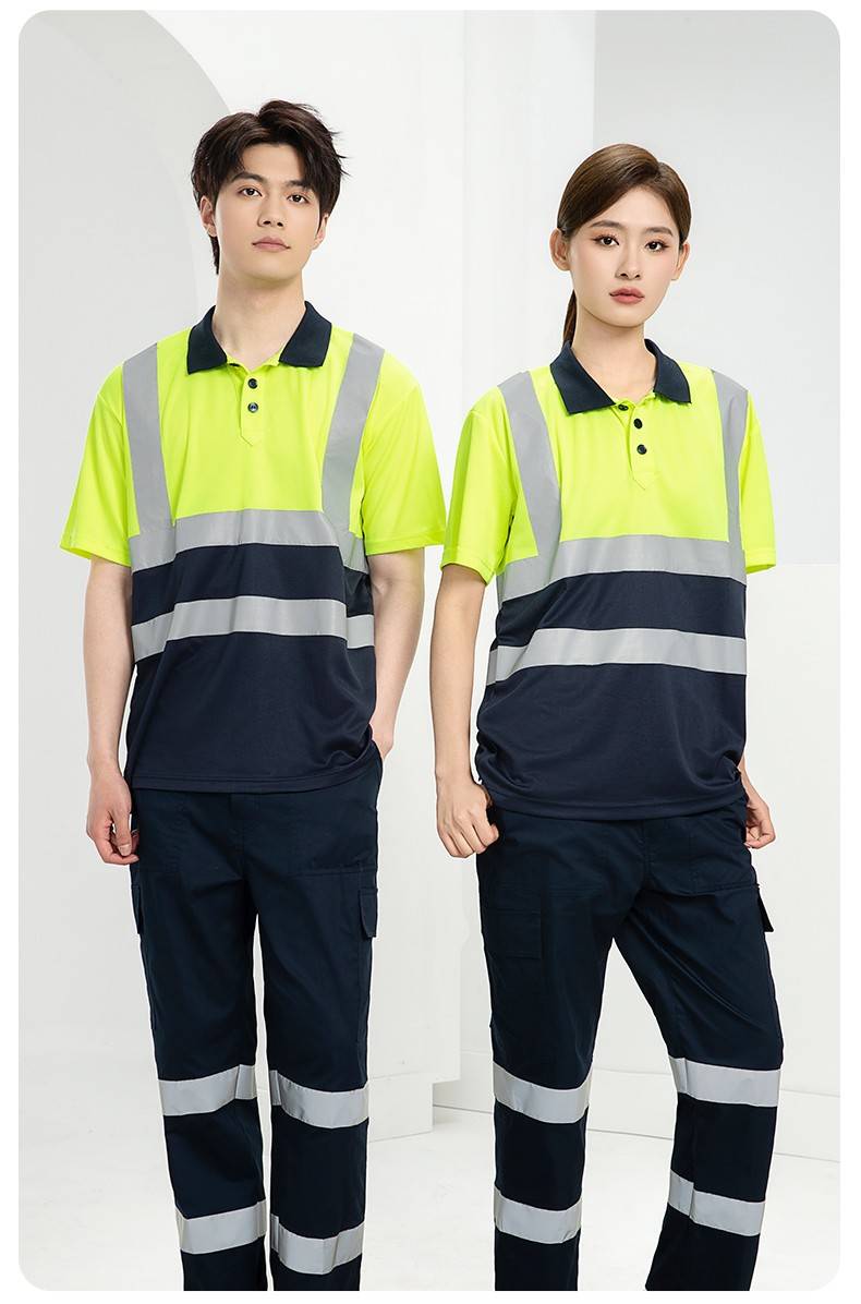 SG2119X 夏季速干长袖工服反光条薄款透气POLO文化衫车间机修工装(图17)