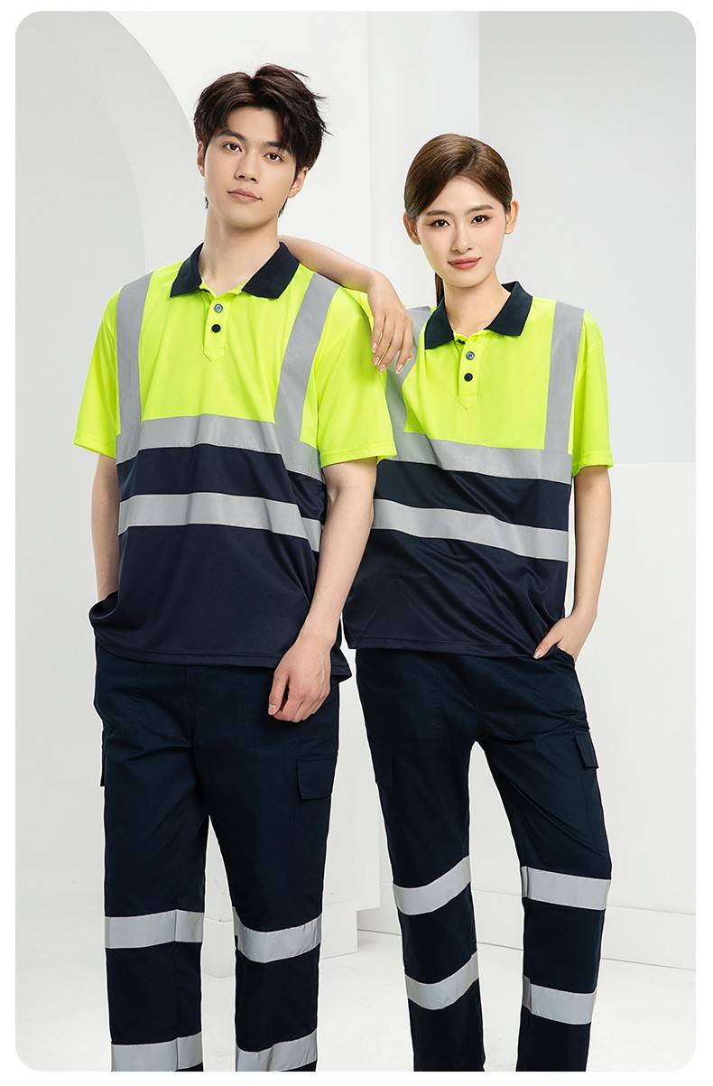 SG2119X 夏季速干长袖工服反光条薄款透气POLO文化衫车间机修工装(图15)