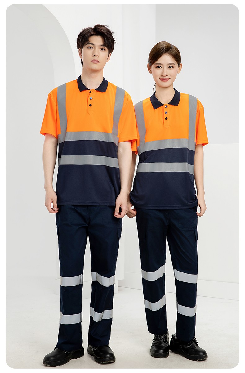 SG2119X 夏季速干长袖工服反光条薄款透气POLO文化衫车间机修工装(图21)