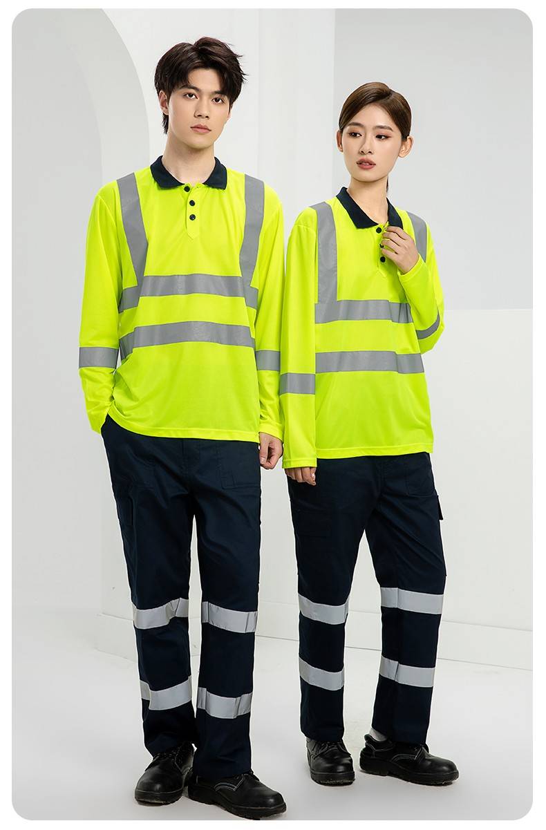 SG2120X 翻领速干反光polo男户外环卫道路施工环卫安全建筑劳保反光工作服(图14)