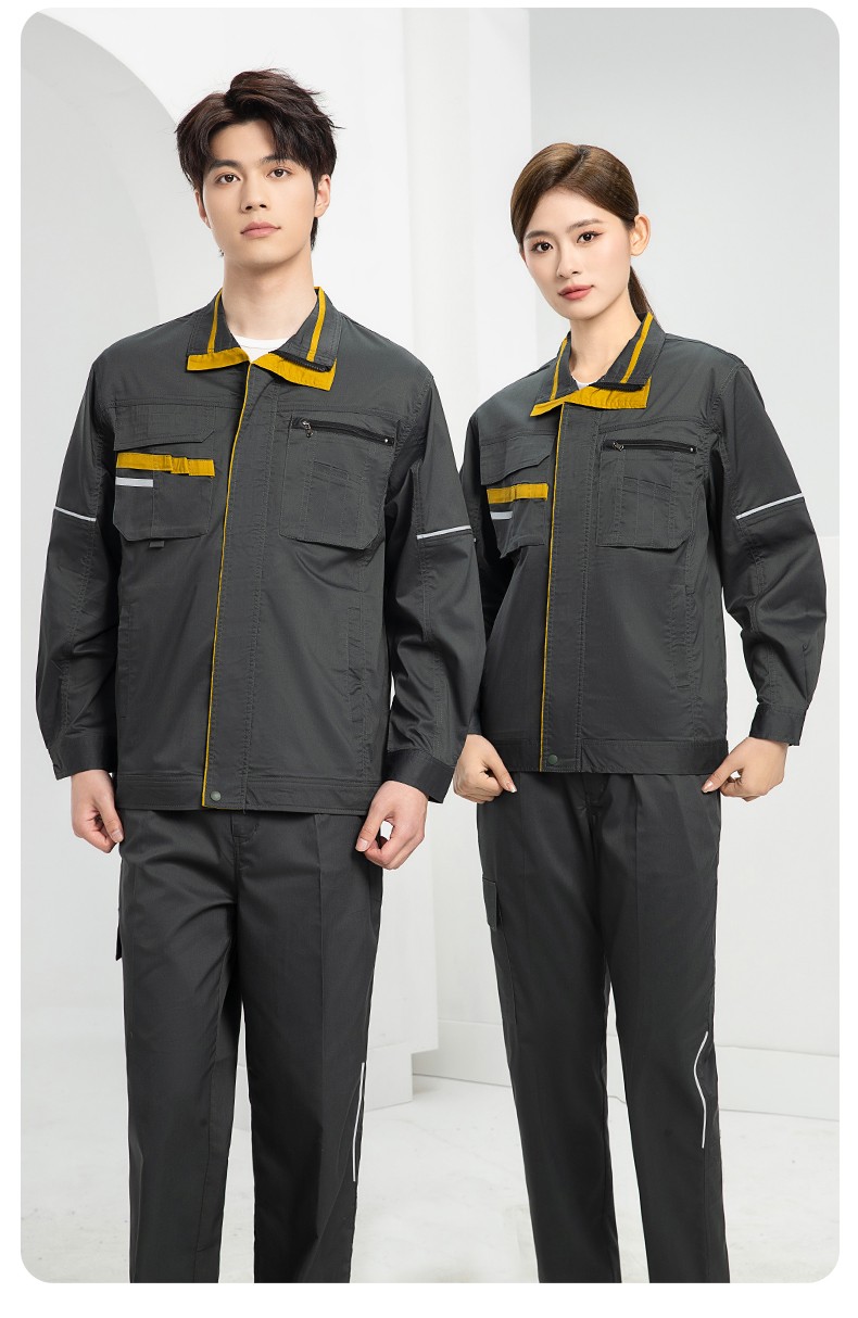 DM2316D 夏季工作服男短袖薄款套装耐磨透气劳保服上衣汽修服工厂工装定制(图26)