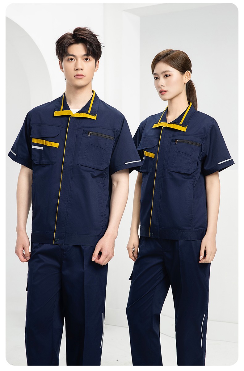 DM2316X 夏季长袖工作服套装薄款透气厂服工厂建筑劳保服车间机修服定制(图12)