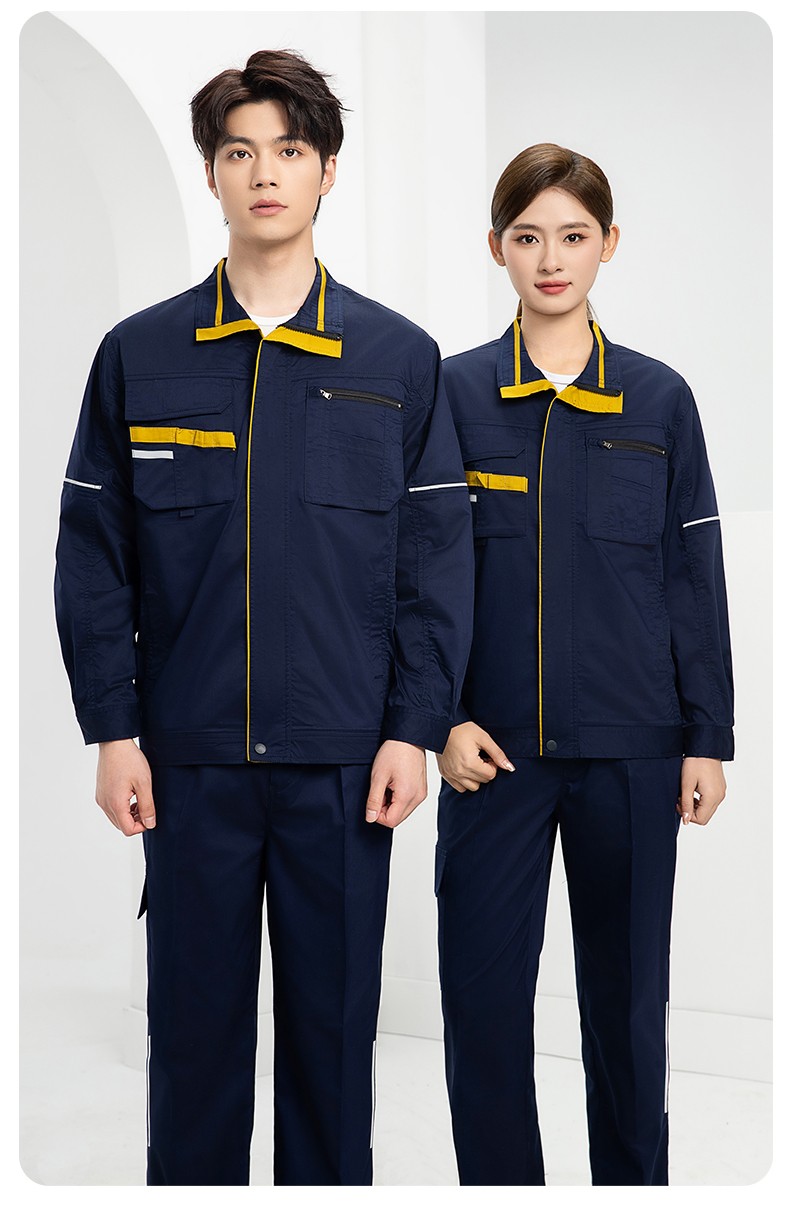 DM2316X 夏季长袖工作服套装薄款透气厂服工厂建筑劳保服车间机修服定制(图19)