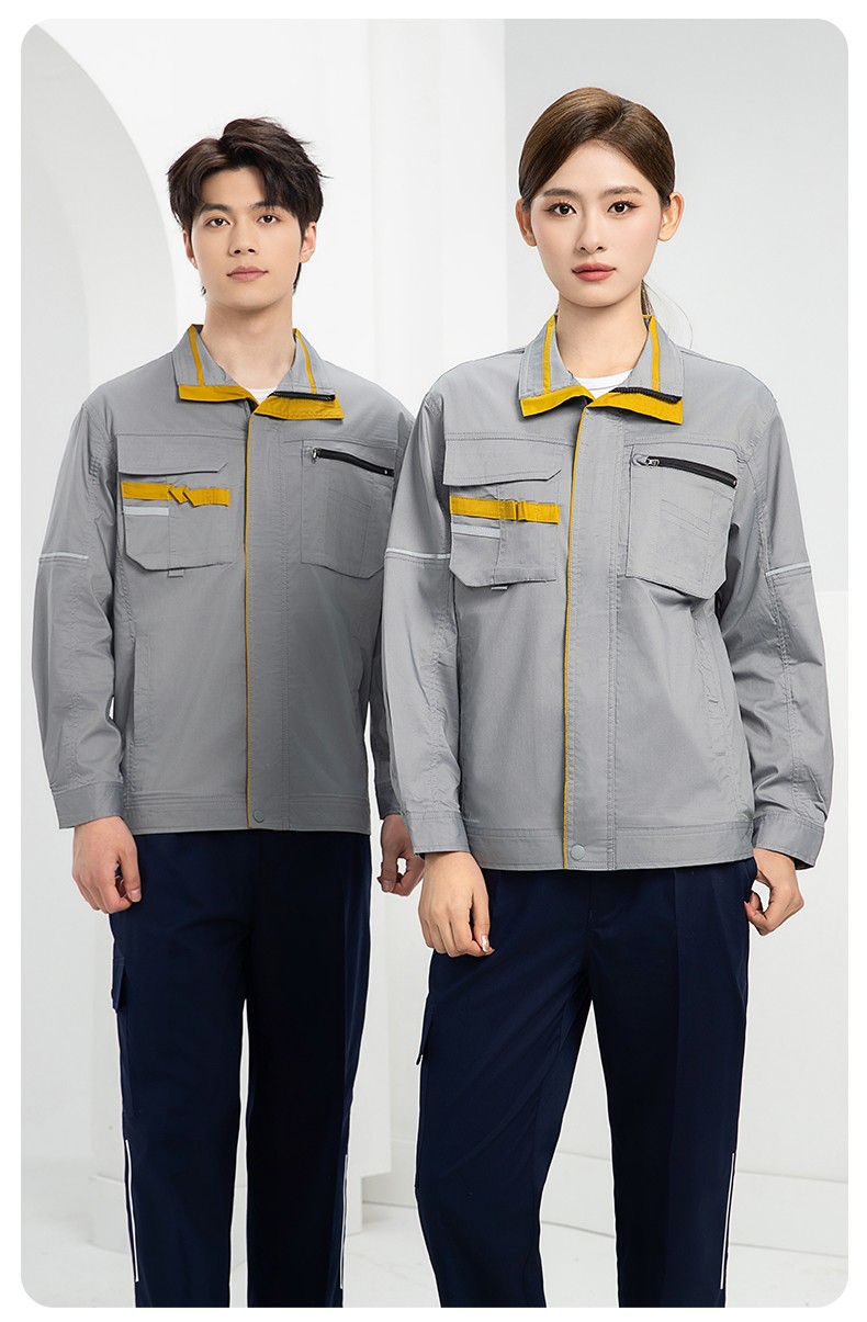 DM2316X 夏季长袖工作服套装薄款透气厂服工厂建筑劳保服车间机修服定制(图21)
