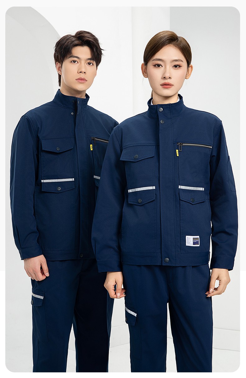DM2311 海源春秋工作服耐磨劳保上衣工装套装车间工地工厂服劳保服印字(图14)