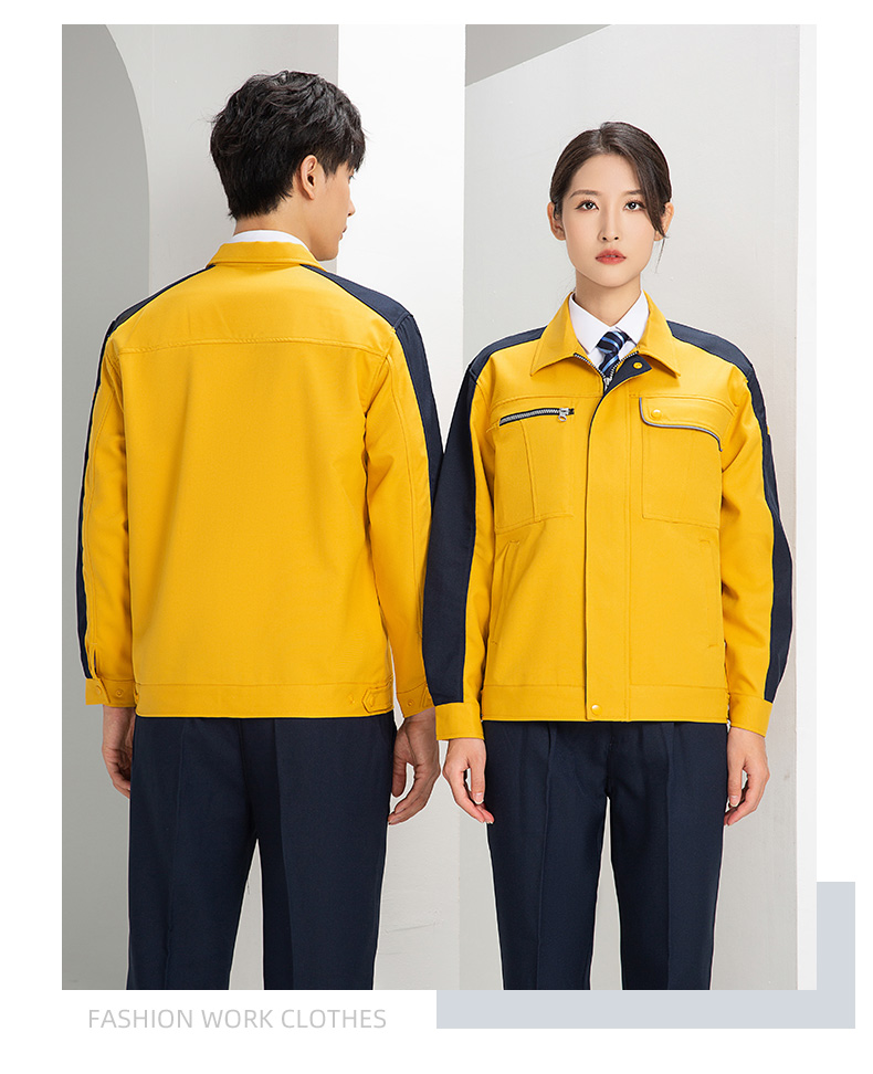 DL236 高端工作服定制印字男春秋长袖套装涤盖棉工装车间工人劳保服上衣(图21)