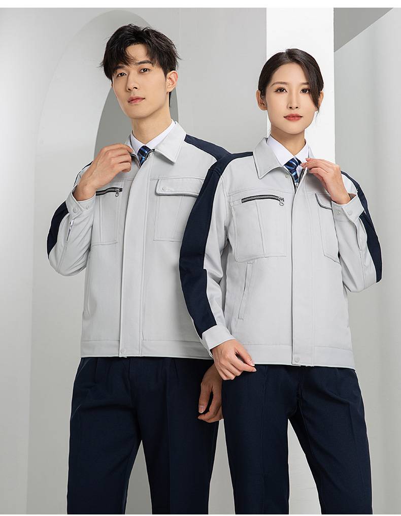 DL236 高端工作服定制印字男春秋长袖套装涤盖棉工装车间工人劳保服上衣(图26)