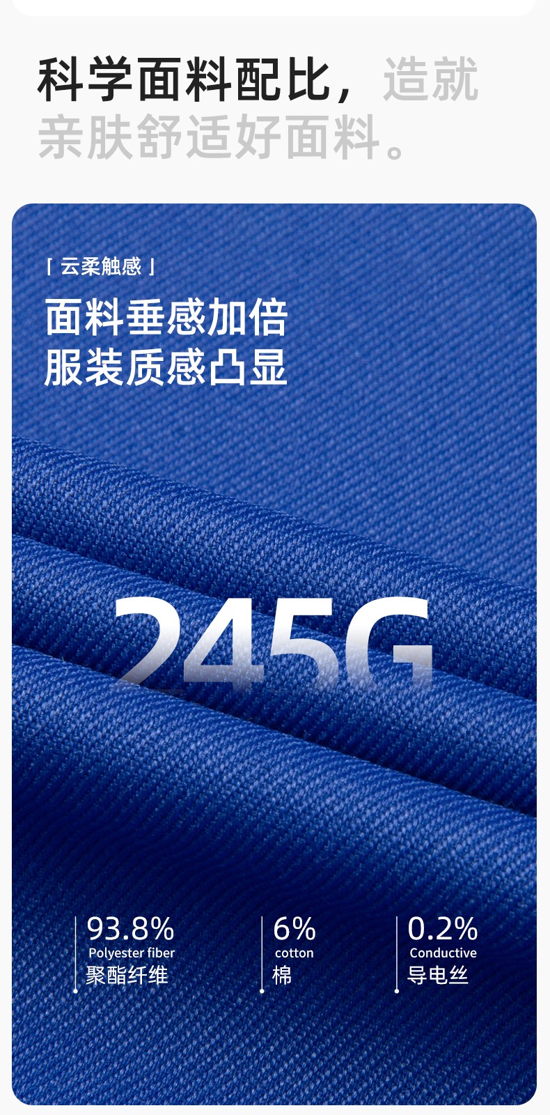 DL235 高端工作服套装定制印字男春秋长袖车间工人夹克工装劳保服印字(图3)