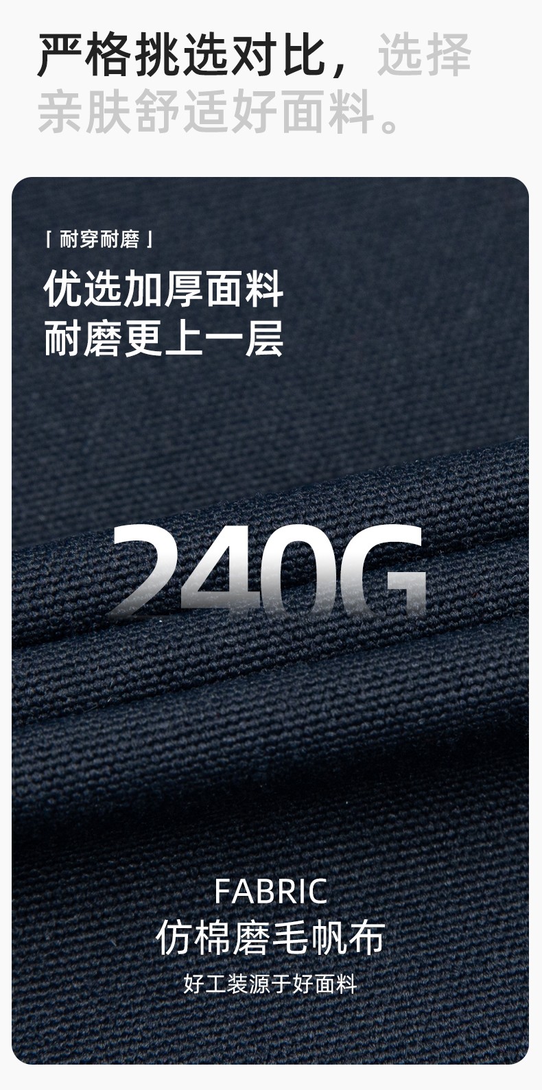 WF289 海源春秋连体工作服男印字多兜牛津加固耐磨劳保服工厂车间厂服(图1)