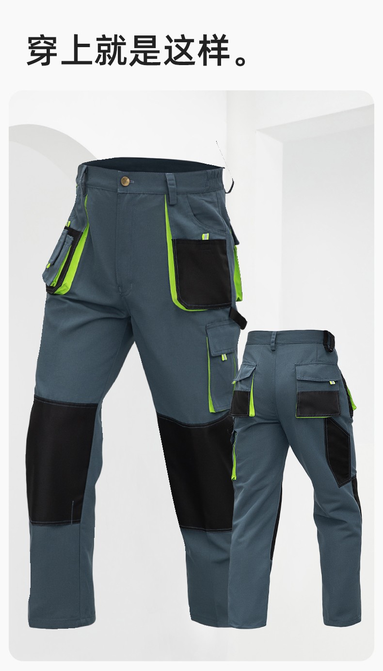 WF288 跨境劳保工装裤男耐磨多口袋大兜多兜工作裤汽修电工外贸出口裤子(图11)