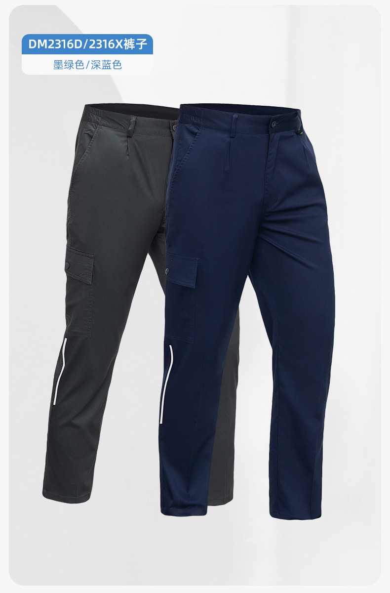 WQ2119X 夏季薄款纯棉反光条劳保工装裤男建筑工地宽松多兜多口袋大兜工作服裤子(图23)