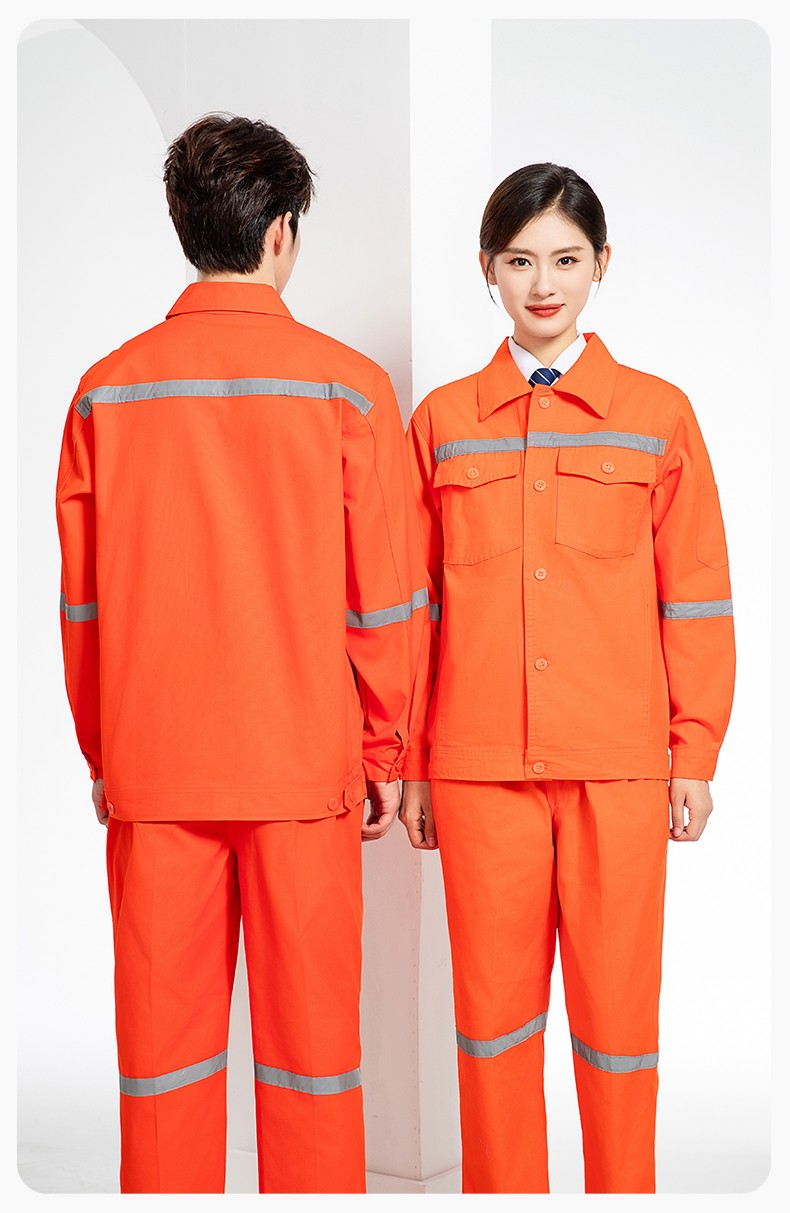 QM171 海源煤矿井下劳保工作服套装男全棉纯棉反光条电焊工厂劳保服(图13)