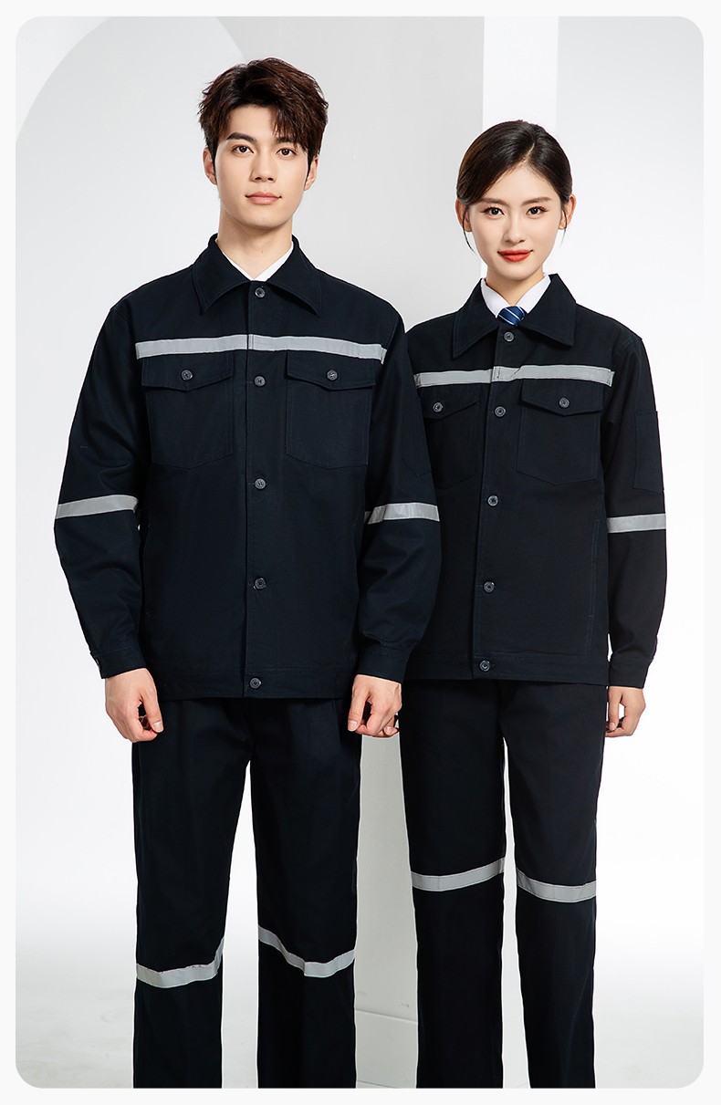 QM171 海源煤矿井下劳保工作服套装男全棉纯棉反光条电焊工厂劳保服(图15)