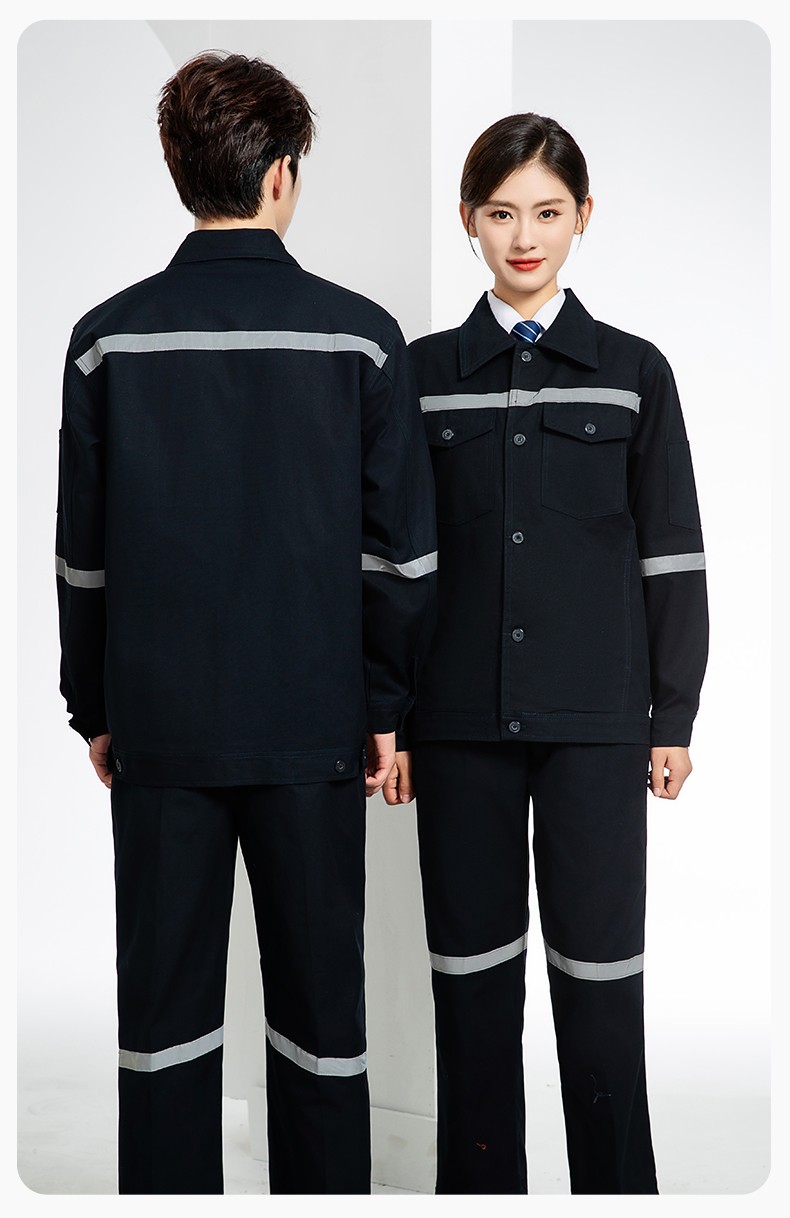 QM171 海源煤矿井下劳保工作服套装男全棉纯棉反光条电焊工厂劳保服(图16)