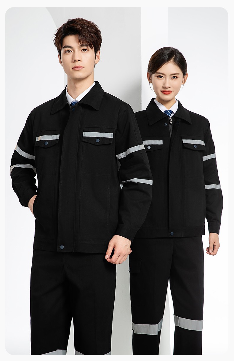 QM20137 纯棉中海油劳保工作服套装男女裤子加厚防烫耐磨耐脏电焊专用(图14)