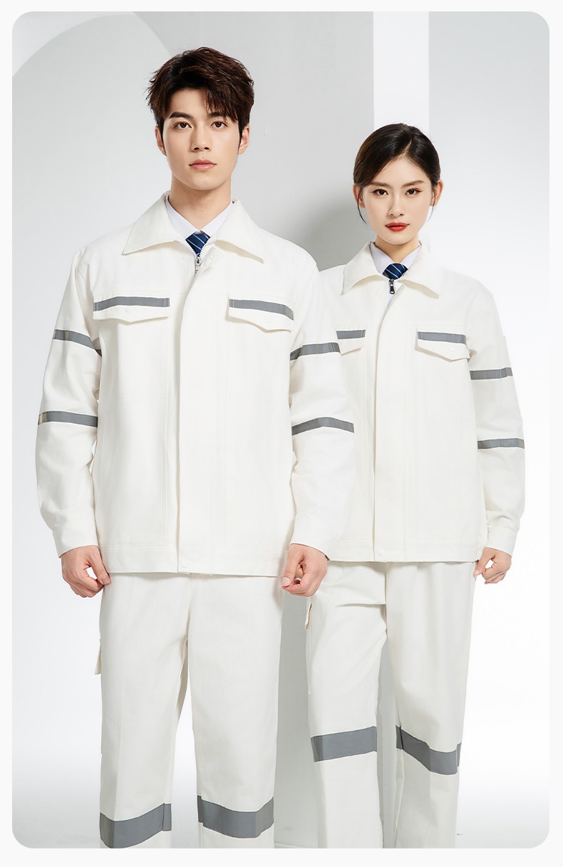 QM20137 纯棉中海油劳保工作服套装男女裤子加厚防烫耐磨耐脏电焊专用(图16)