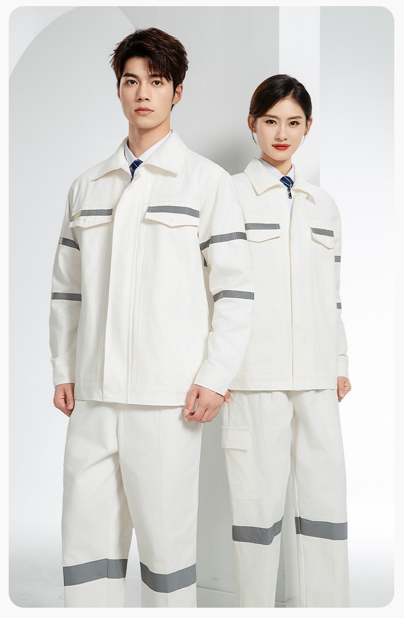 QM20137 纯棉中海油劳保工作服套装男女裤子加厚防烫耐磨耐脏电焊专用(图17)