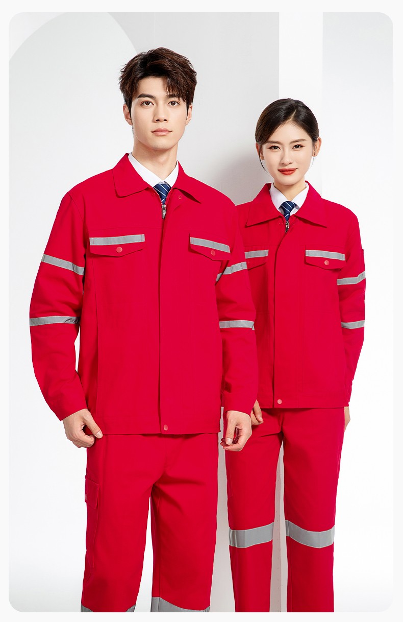 QM20137 纯棉中海油劳保工作服套装男女裤子加厚防烫耐磨耐脏电焊专用(图18)