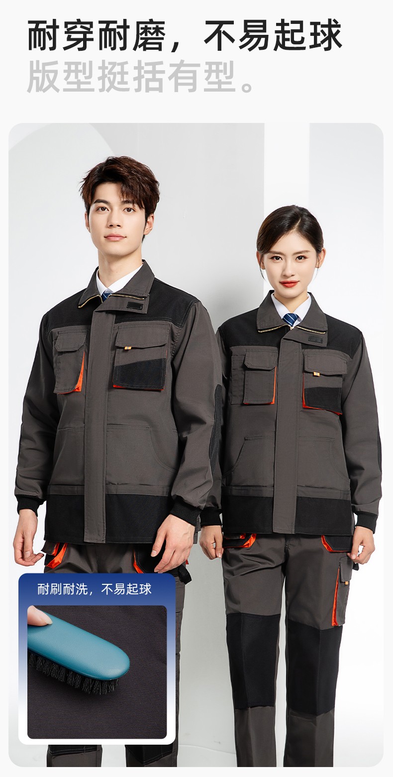 WD2118 跨境立体大兜工作服套装定制欧美多口袋多兜工装裤外贸出口劳保服(图6)