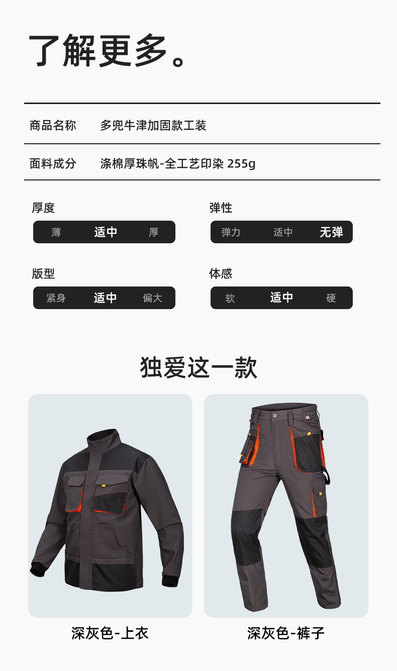 WD2118 跨境立体大兜工作服套装定制欧美多口袋多兜工装裤外贸出口劳保服(图10)