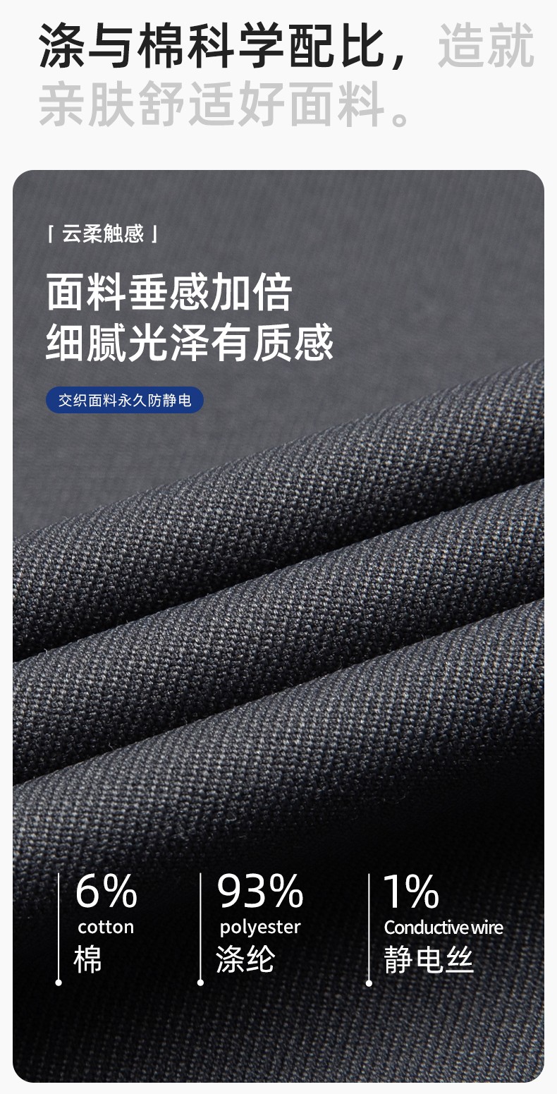 JC-162 春秋工作服套装男纯色反光条加油站汽修服车间电工服工作服定制(图3)