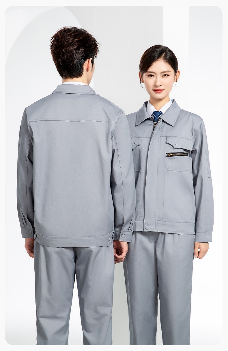 JC-060 春秋防静电劳保工作服套装男反光条电子化工厂服车间电工服工作服定制(图21)