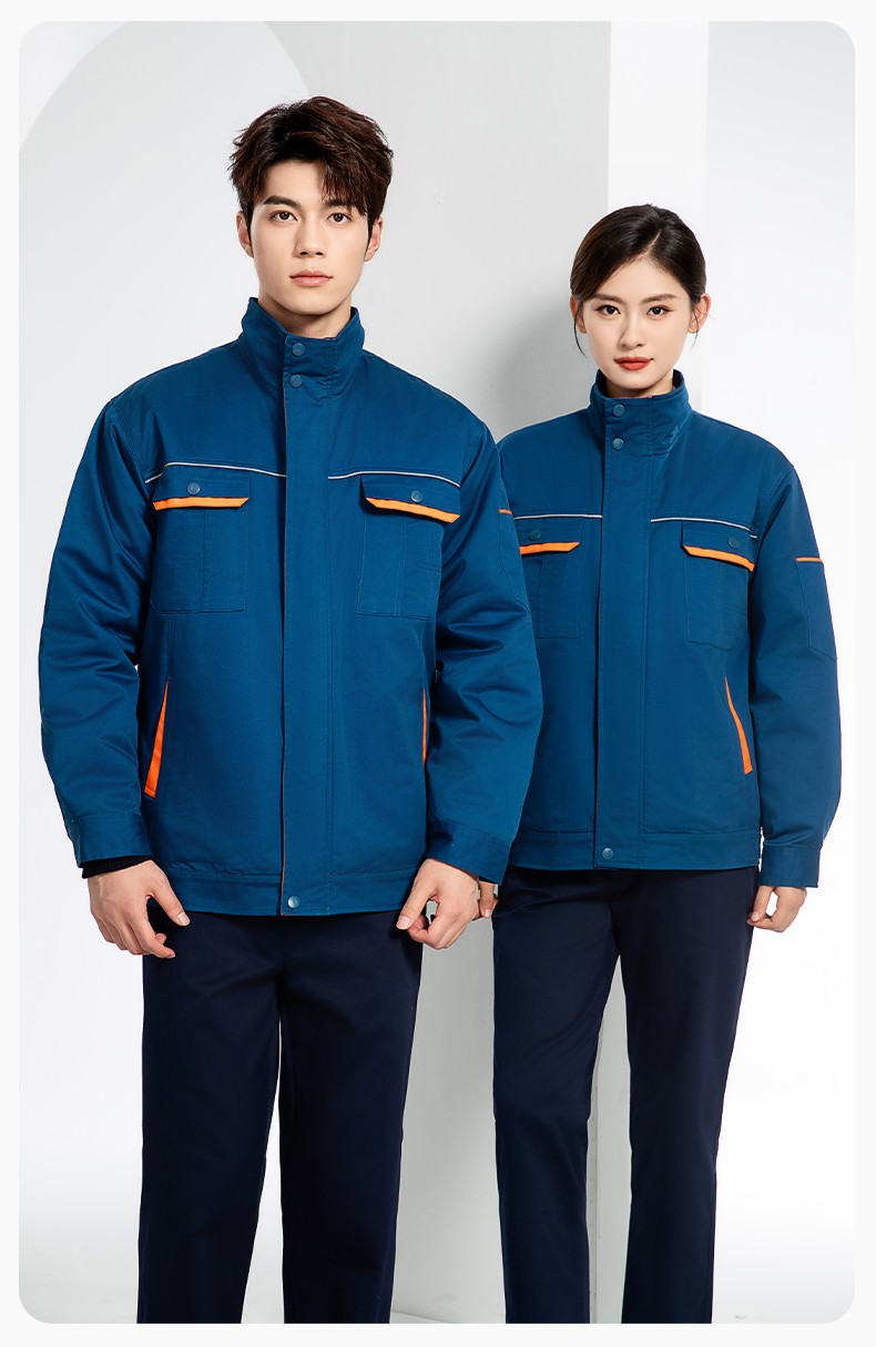 JC-102M 冬季工作服夹克棉衣定制男加绒加厚维修厂劳保服冷库棉袄套装防寒(图16)