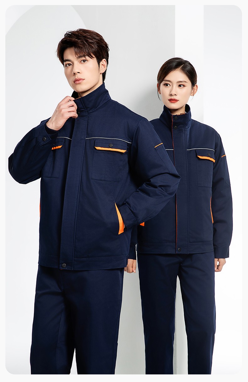 JC-102M 冬季工作服夹克棉衣定制男加绒加厚维修厂劳保服冷库棉袄套装防寒(图18)