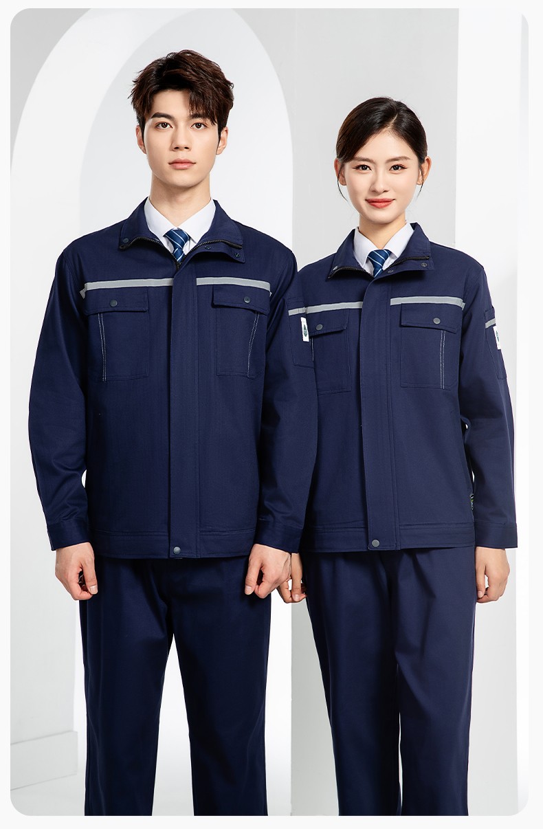 JC-H9935 纯棉防静电工作服套装男汽修车间工厂电焊服厂服反光条工装劳保服(图16)