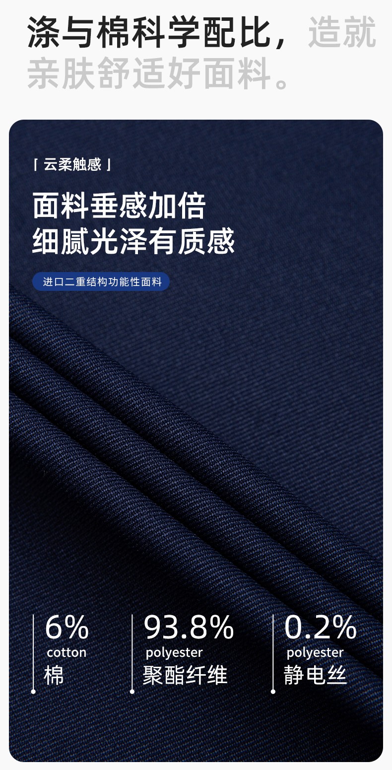 LJ-68003 涤棉防静电工作服套装男汽修车间工厂电焊服厂服反光条工装劳保服(图3)