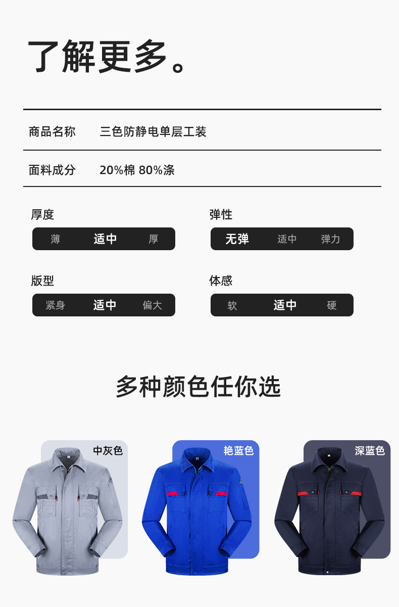 YM-20801 防静电工作服定制春秋加厚耐磨套装男女加油加汽站化工车间劳保服(图10)