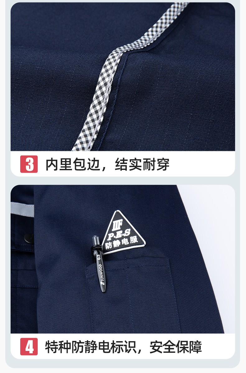 YM-20901 冬季工作服棉衣定制加厚防静电棉服劳保服加绒耐磨冬装劳保服棉袄(图11)