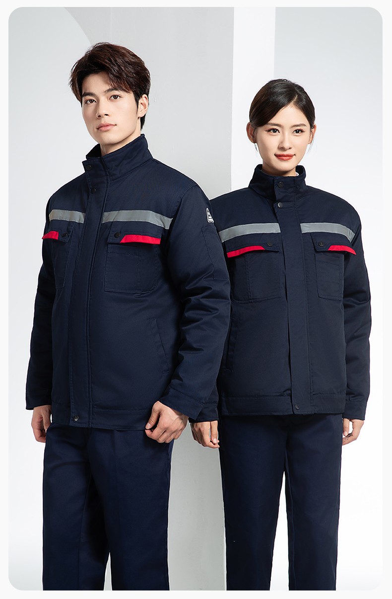 YM-20901 冬季工作服棉衣定制加厚防静电棉服劳保服加绒耐磨冬装劳保服棉袄(图16)