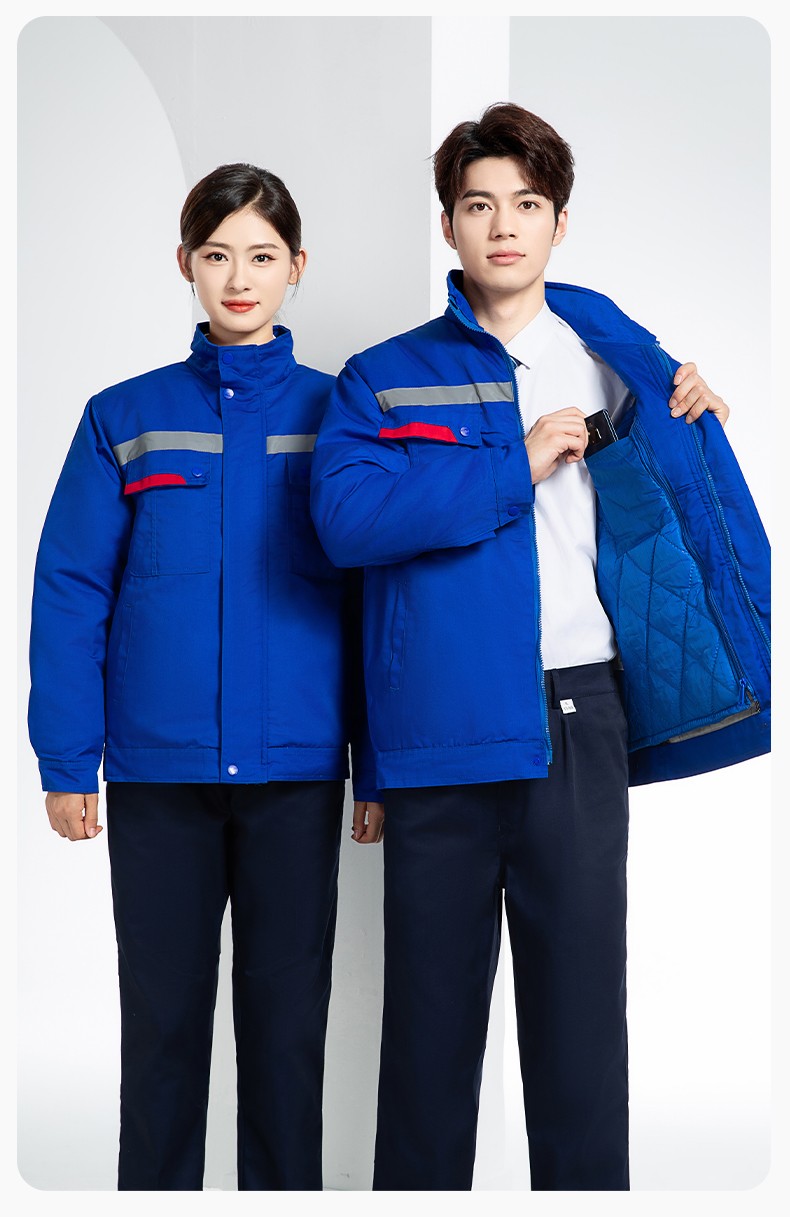 YM-20901 冬季工作服棉衣定制加厚防静电棉服劳保服加绒耐磨冬装劳保服棉袄(图15)