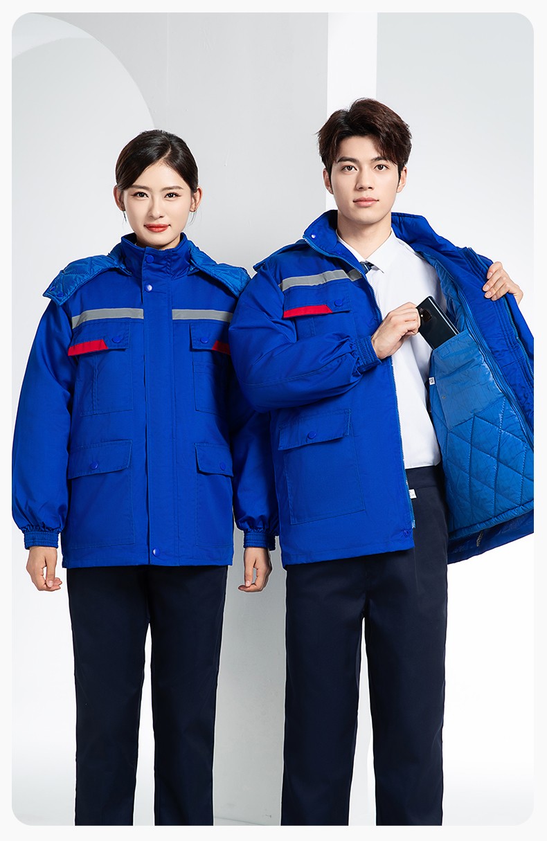 YM-20901Z 加油站静电工作棉服电子工厂男女冬季劳保工程棉衣棉袄加厚工作服(图17)