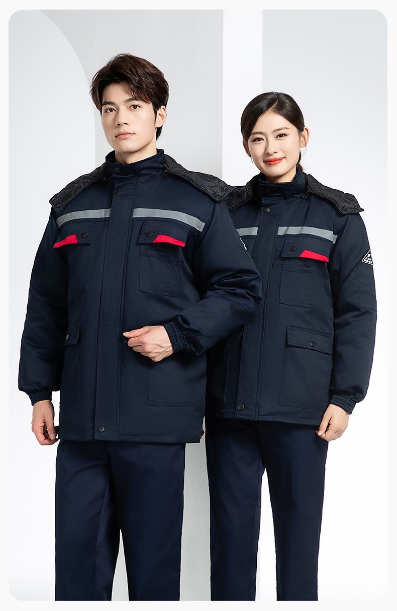 YM-20901Z 加油站静电工作棉服电子工厂男女冬季劳保工程棉衣棉袄加厚工作服(图18)